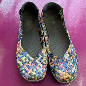 CC Resorts Woven shoes SUGAR women’s size 38 (7-8) multi color black sole comfy